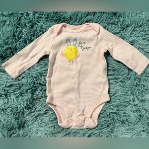 Carter's Pink Bodysuit with Yellow Chick Design